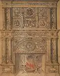 Hans Holbein der Jüngere: Wappendarstellung auf einem Kamin
