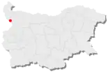 Karte von Bulgarien, Position von Tschiprowzi hervorgehoben