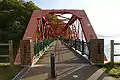 Eisenbrücke über den Fluss Chitose