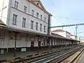 Bahnhof Chomutov, Empfangsgebäude (Gleisseite)