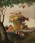 Obstkorb in einer Landschaft, 1832
