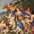Raub der Europa (Detail), Fresko, Palazzo Ducale del Giardino, Parma, 1680