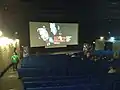 Innenraum des Cinema Jolly vor einer Vorführung im Rahmen des Filmfestivals "Il Cinema Ritrovato 2019"