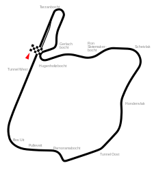 Streckenlayout von 1973 bis 1979