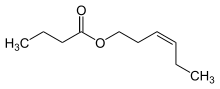 Struktur von cis-Buttersäurehex-3-enylester