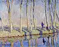 Claude Monet: Jean-Pierre Hoschedé und Michel Monet am Ufer der Epte, 1887–1890