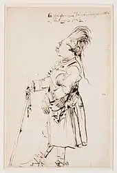 Baron Clemens August von Haxthausen in Stockholm. Zeichnung von Johan Tobias Sergel, 1782
