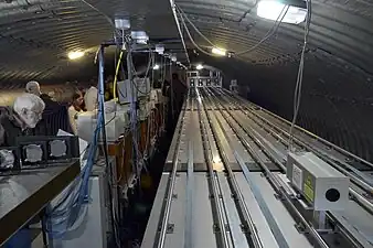 Inneres des Bunkers des Cambridge Optical Aperture Synthesis Telescope
