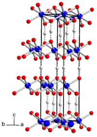 Kristallstruktur von Cobalthydroxidoxid