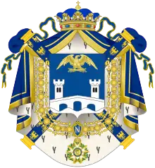 Wappen des Gründers der Dynastie als napoleonischer Fürst von Pontecorvo