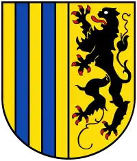Die blauen Landsberger Pfähle im Chemnitzer Wappen stehen für die frühere Markgrafschaft Landsberg im heutigen Sachsen