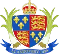 Lauch als Schildhalter im Wappen von Llandovery