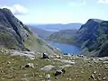 Das Coire Grànda, rechts die Ostwand des Beinn Dearg mit dem Vorgipfel Creag a’ Choire Grandha.