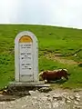Meilenstein auf der Passhöhe