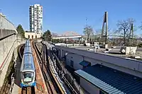 Überwerfungsbauwerk zur Trennung der östlichen Streckenäste der Expo&nbsp;Line des Vancouver&nbsp;SkyTrain