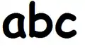 Runde Abschlüsse (Comic Sans)