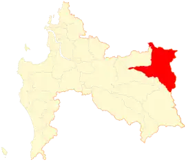 Lage der Gemeinde in der Región del Biobío