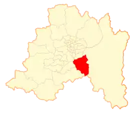 Lage von Pirque in der Metropolregion Santiago