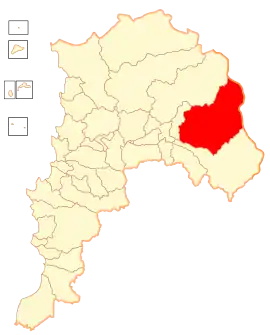 Lage der Gemeinde in der Región de Valparaíso