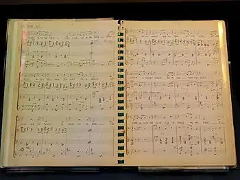 Conductor's score for Singing in the Rain (1952 movie) – National Museum of American History – DSC06095