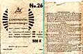 Die Verpackung eines Continental – Glühstrumpfes