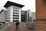 Mit dem Rad auf der Fahrradschlange