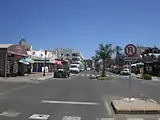 Eine Hauptstraße von Corralejo
