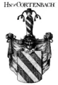Wappen der Herren von Cortenbach, Kupferstich