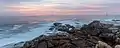 Küste bei A Coruña bei Sonnenaufgang