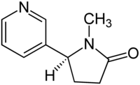 Strukturformel von Cotinin