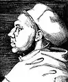Martin Luther mit Doktorhut, von Lucas Cranach dem Älteren (1521)