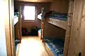 Innenansicht eines Schlafraums in der Cristallinahütte