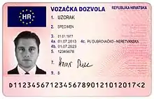 Croatian driving licence