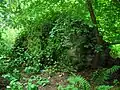 Eine Mauerecke des alten Tower House