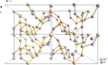 Mit Diamond 3.1 dargestellte Kristallstruktur von Tellurdioxid