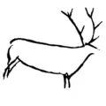 Hirsch aus der Cueva de Chimeneas