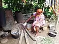 Zubereitung des Afrikanischen Quastenstachlers in Kamerun