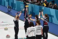 Halbfinale 2018: Die Südkoreanerinnen bejubeln ihren Sieg über Japan (weiß)