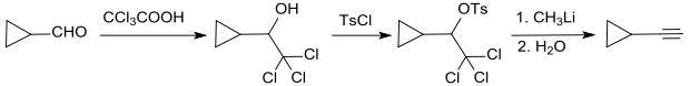 Alternative Synthese von Cyclopropylacetylen aus CPCA