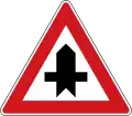 P-1Kreuzung mit Nebenstraße, Vorfahrt