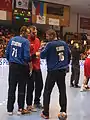 Die Torhüter Petr Štochl, Tomáš Mrkva und Martin Galia im Jahr 2016.