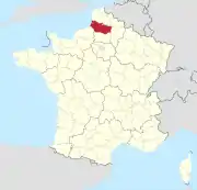 Lage des Departements Somme in Frankreich