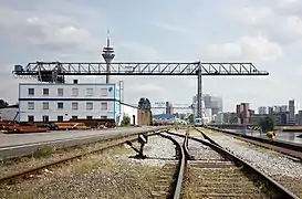 Handelshafen mit Blick auf den Medienhafen
