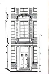 Douvenhaus Ecke Altestadt, Krämerstraße (frühklassizistisch), Detail Portal