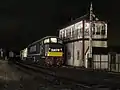 Erhaltene D182 mit Güterzug auf der Midland Railway Butterley (Dezember 2009)
