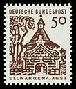 Briefmarke der Deutschen Bundespost (1964) aus der Serie Deutsche Bauwerke aus zwölf Jahrhunderten: Blick von Osten auf das Schlosstor