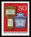 Schweizer und deutscher Briefkasten, Briefmarken-Jahrgang 1974 der Deutschen Bundespost