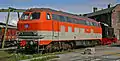 Ehemalige City-Bahn-Lokomotive der Baureihe 218 im DB Museum Koblenz, 2014