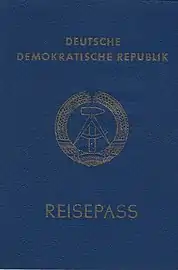 Reisepass der DDR bis 1990