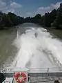 Aussicht vom Heck während der Fahrt, Radständer (2006)